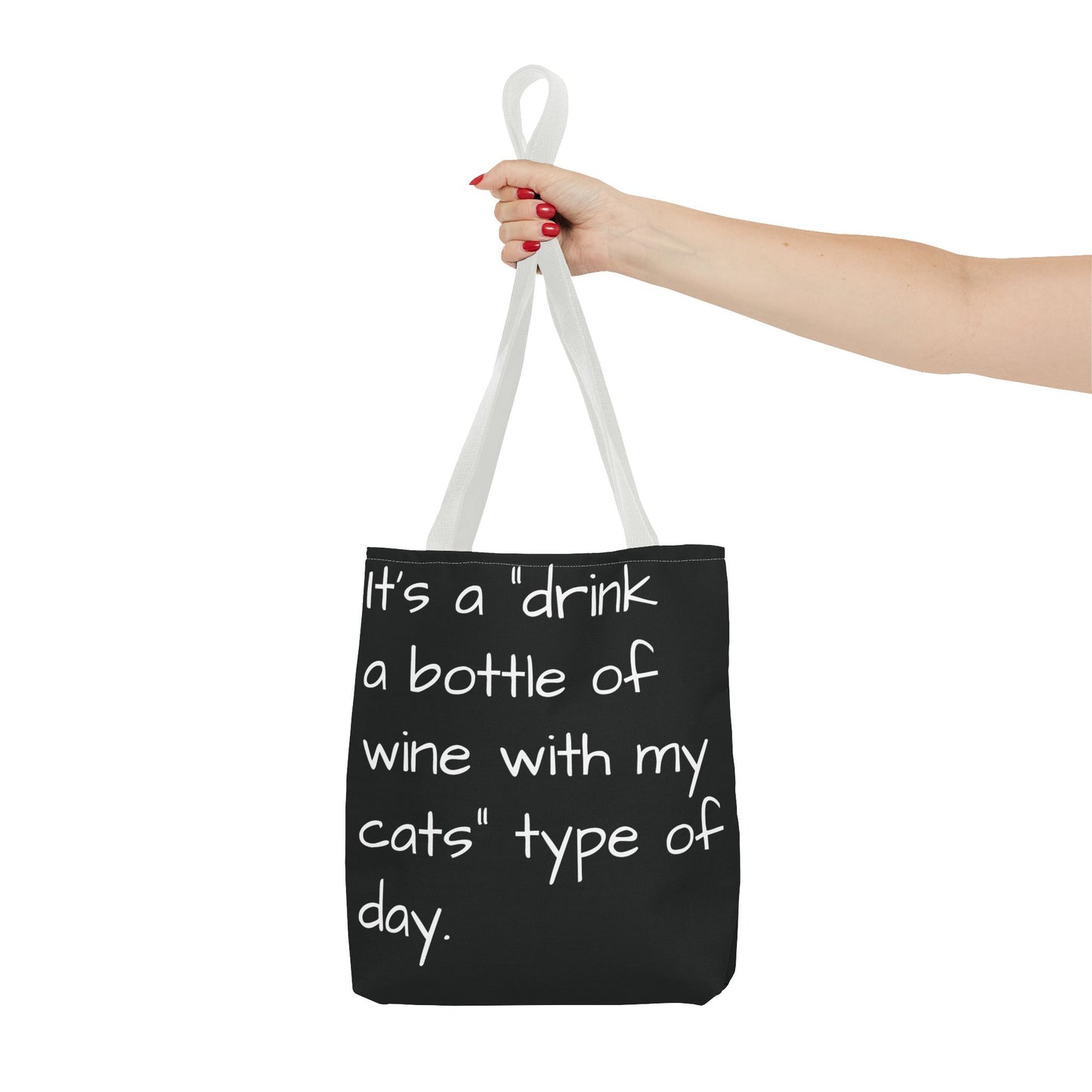 Cat Wine Tote Bag