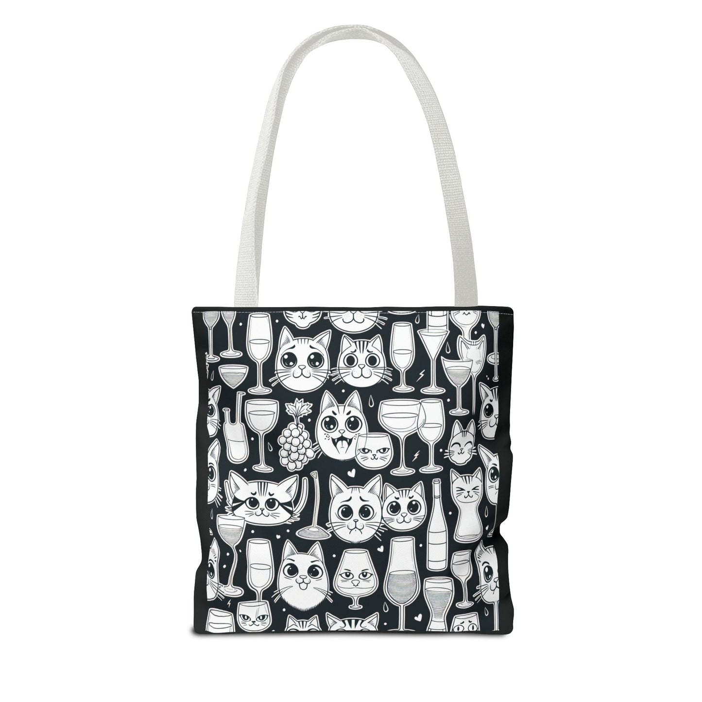 Cat Wine Tote Bag