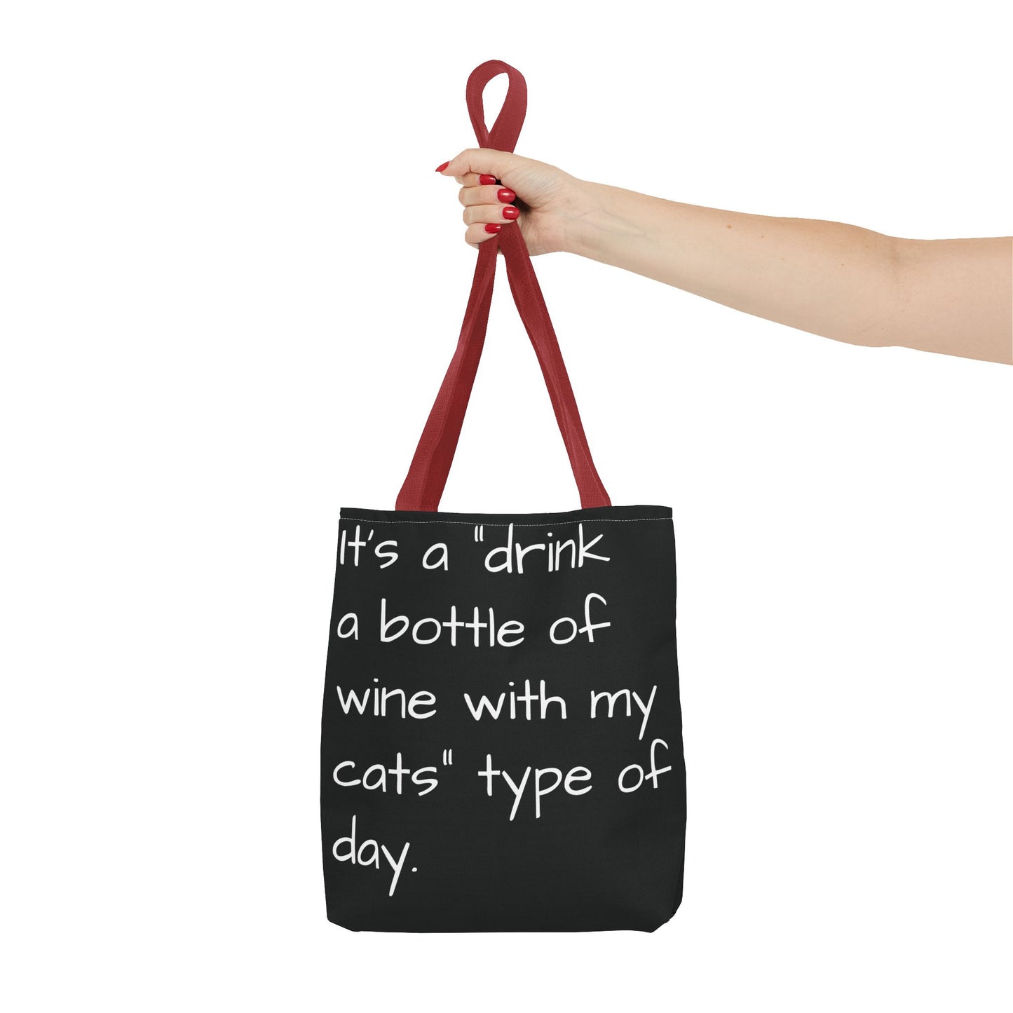 Cat Wine Tote Bag