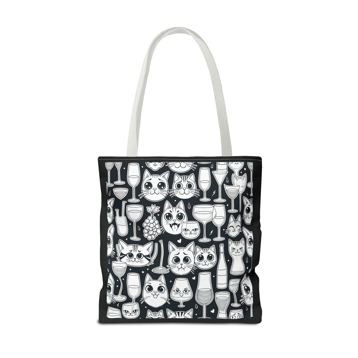 Cat Wine Tote Bag
