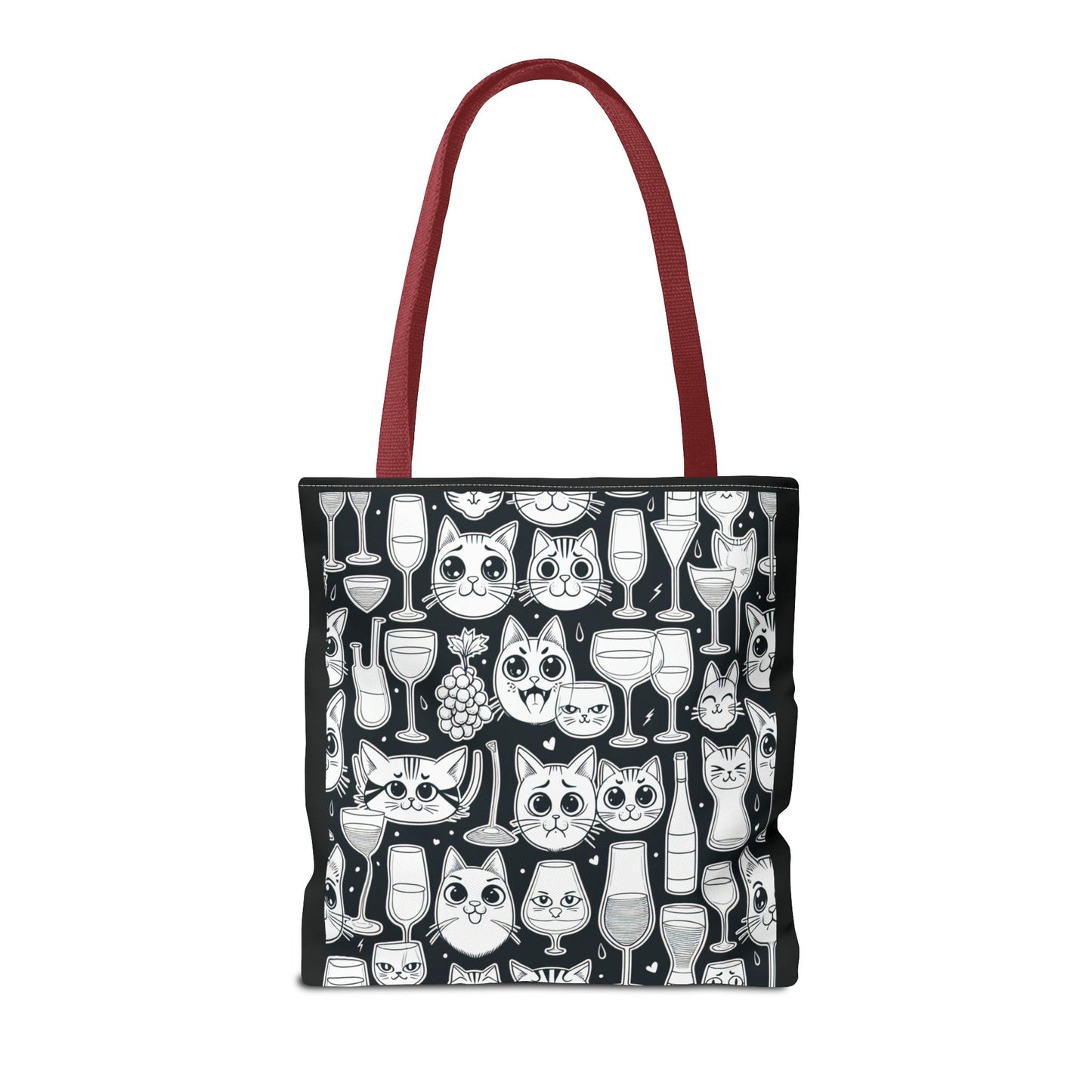 Cat Wine Tote Bag