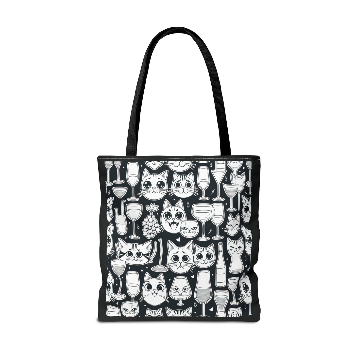 Cat Wine Tote Bag
