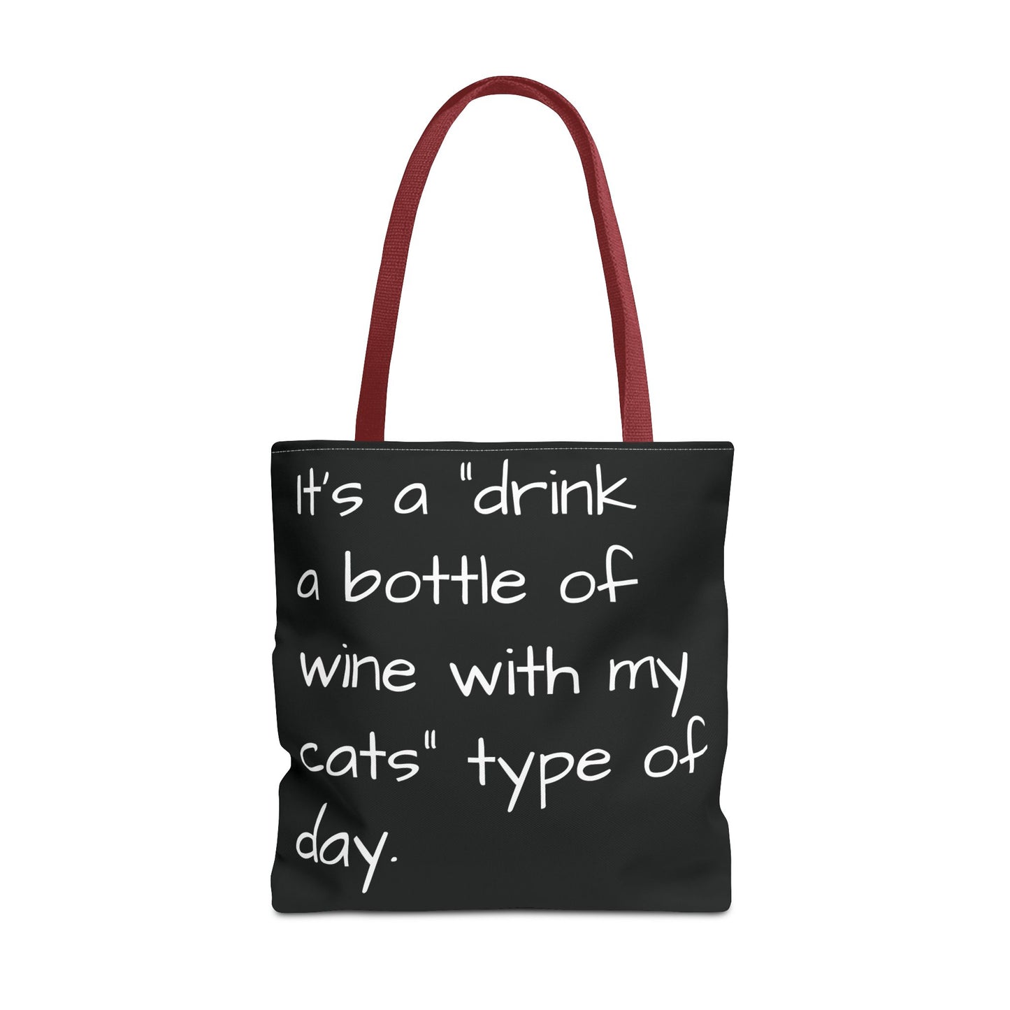 Cat Wine Tote Bag