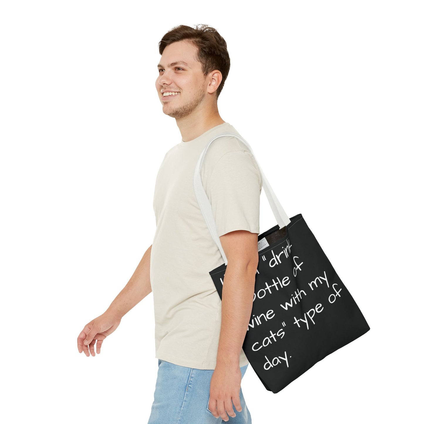 Cat Wine Tote Bag
