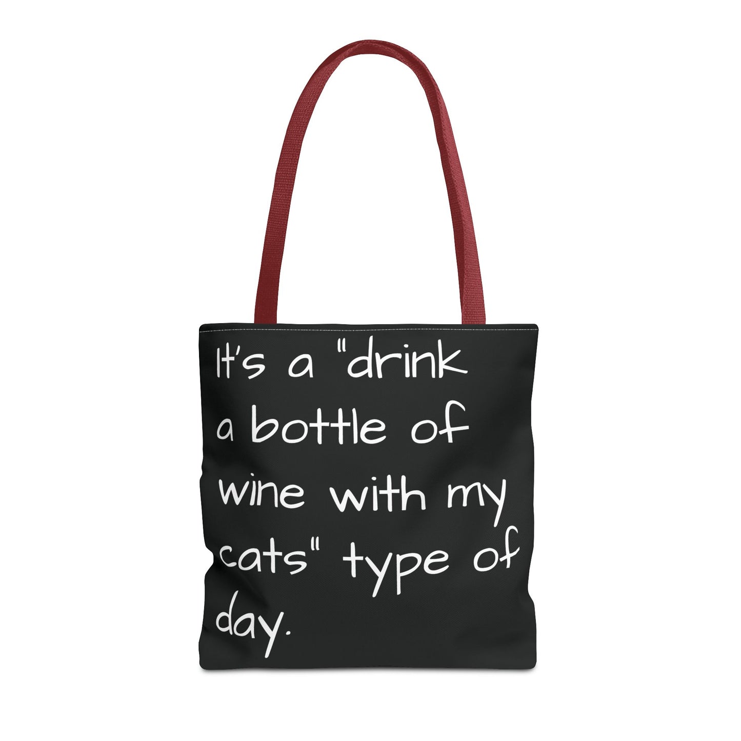 Cat Wine Tote Bag