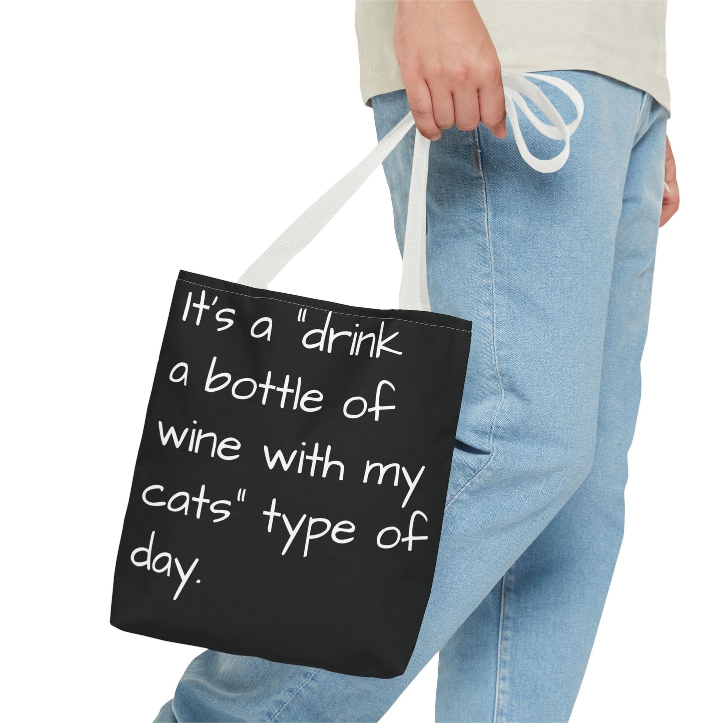 Cat Wine Tote Bag