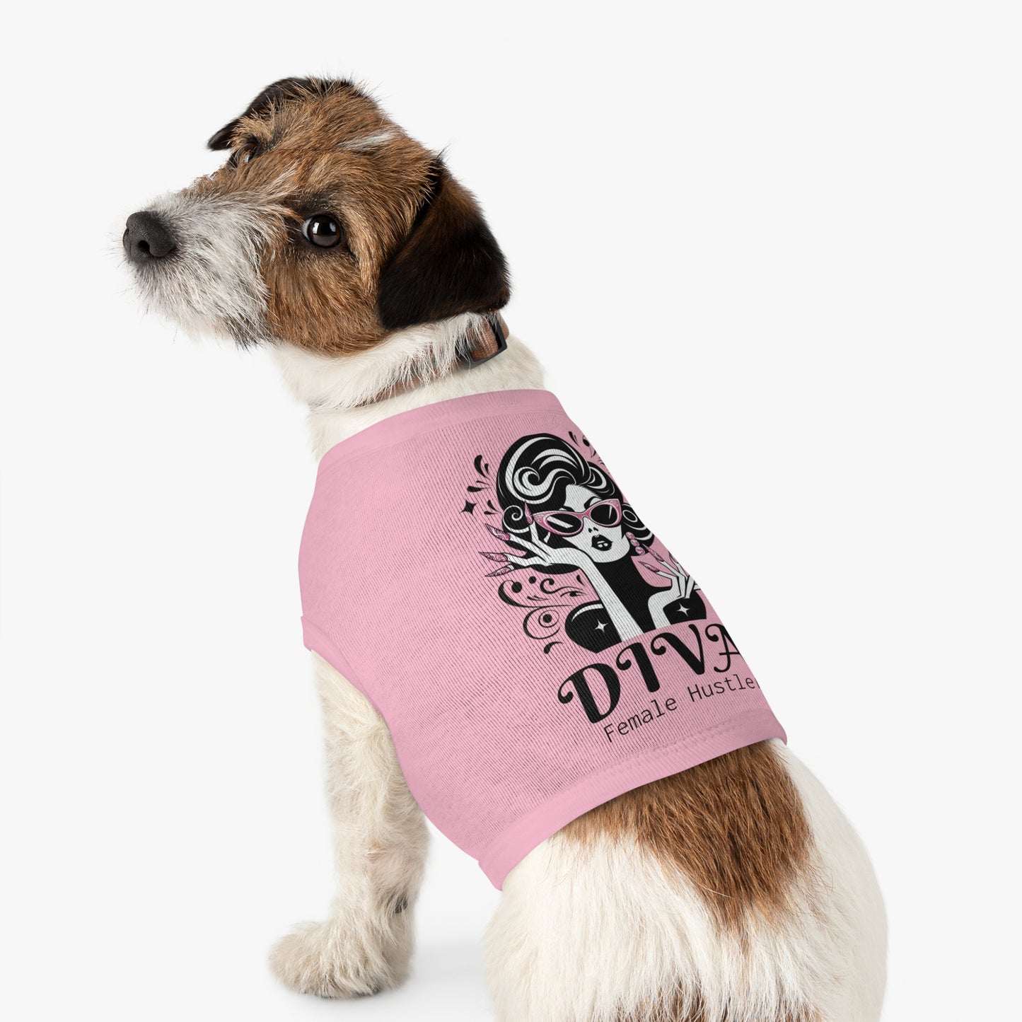 Pet Tank Top - 'Diva Female Hustler' Matching Twin Set for Cats and Dogs
