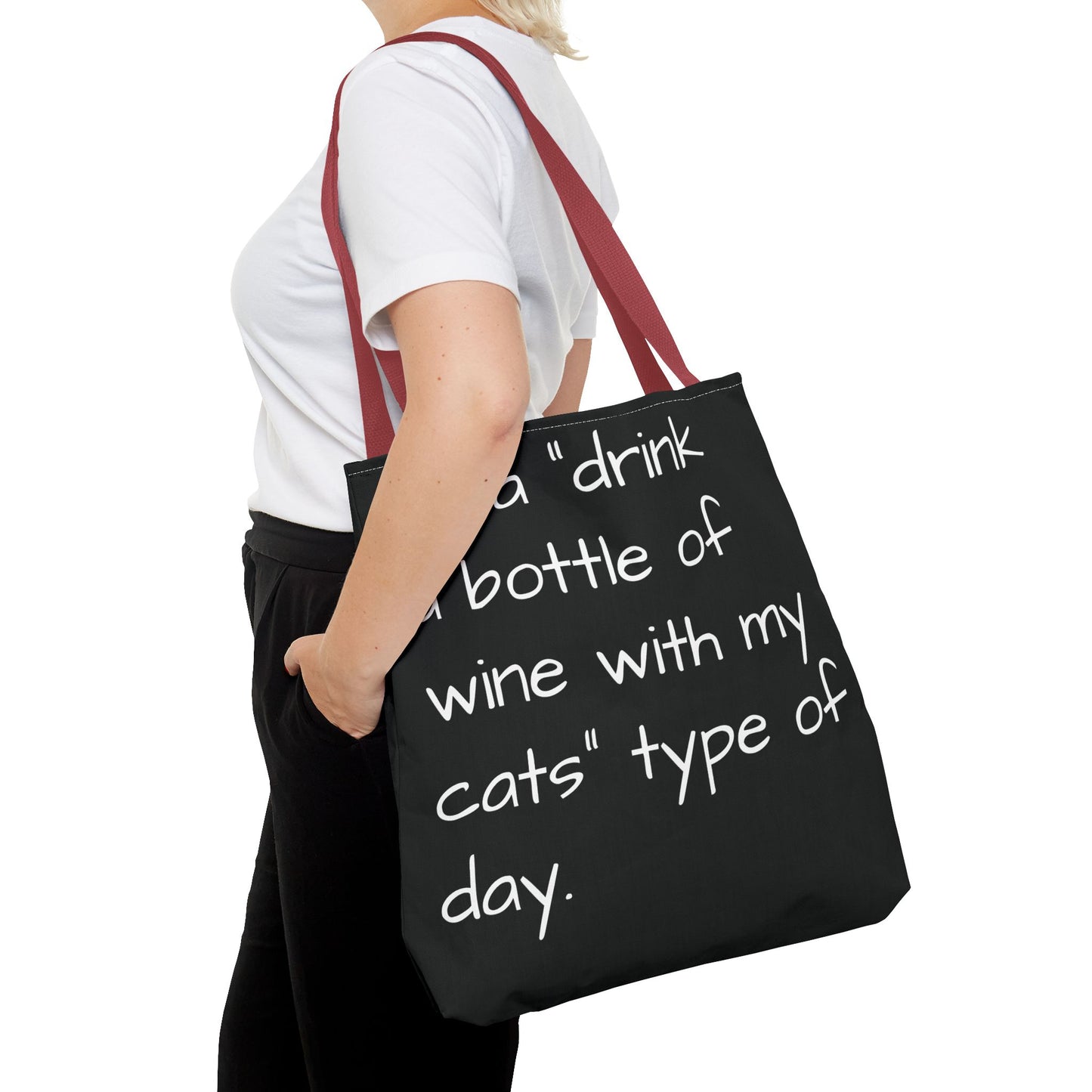 Cat Wine Tote Bag
