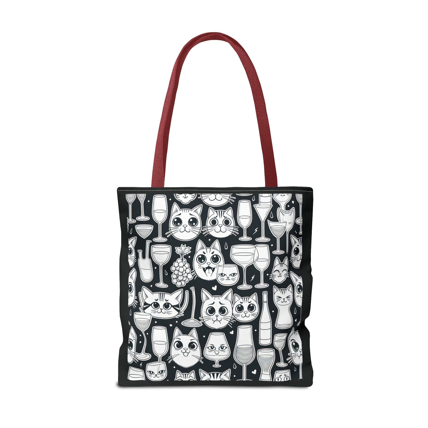 Cat Wine Tote Bag