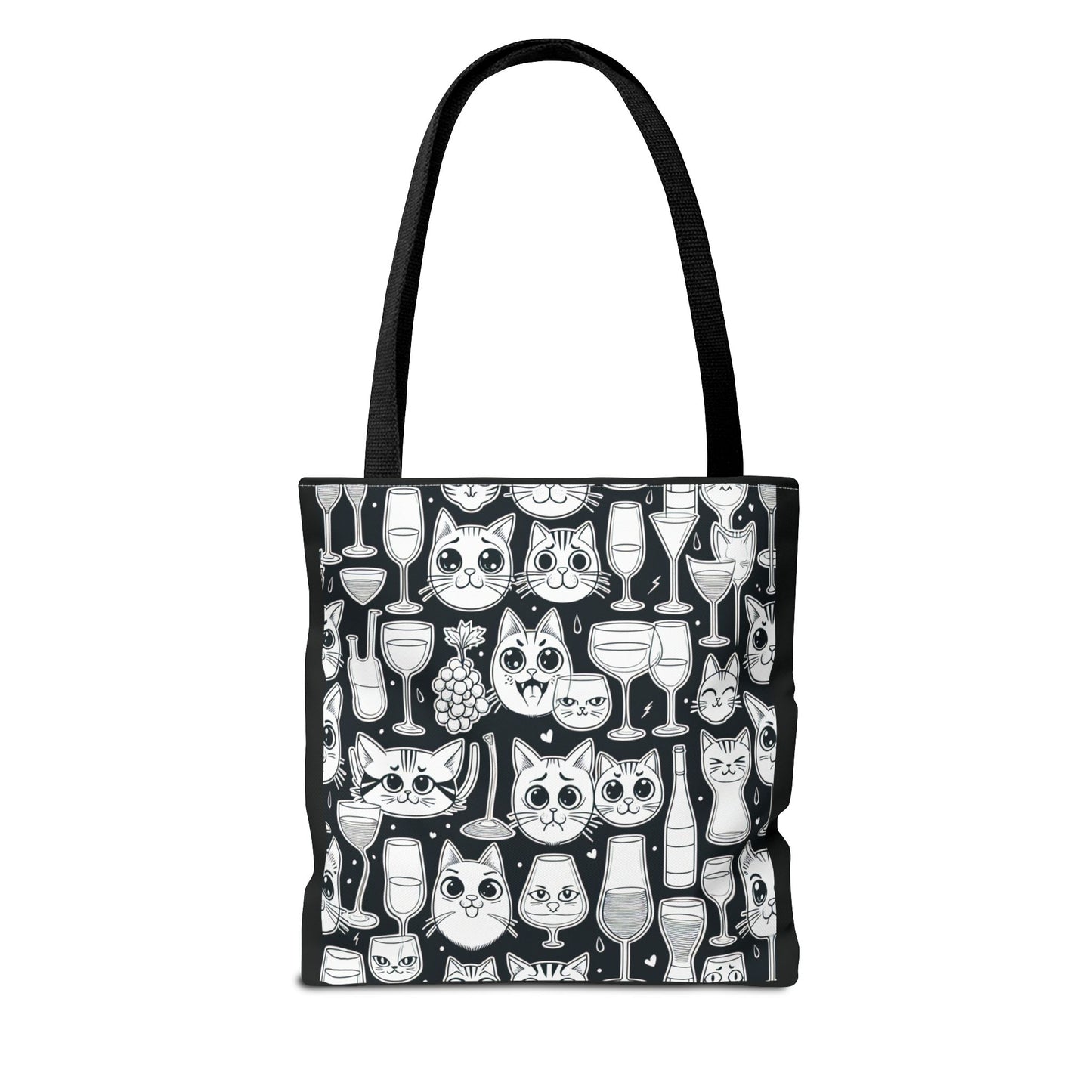 Cat Wine Tote Bag