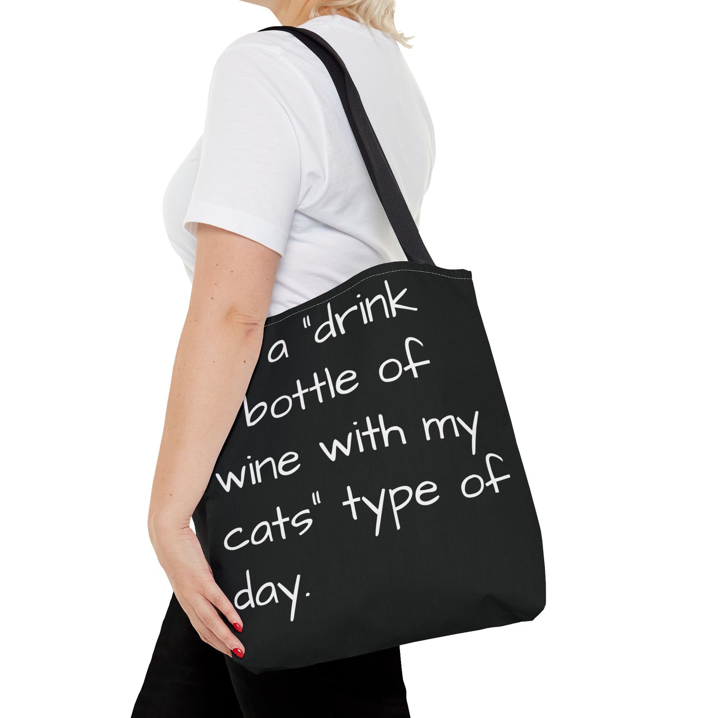 Cat Wine Tote Bag