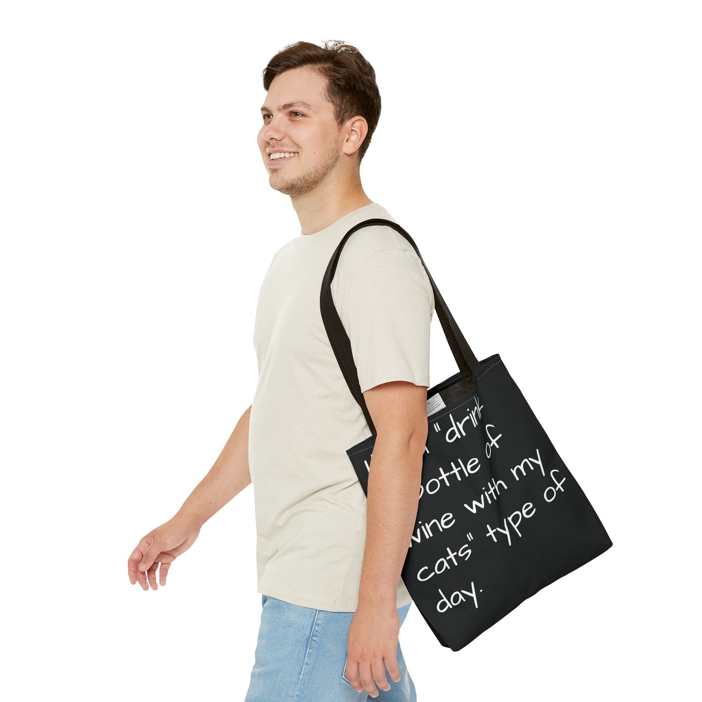 Cat Wine Tote Bag