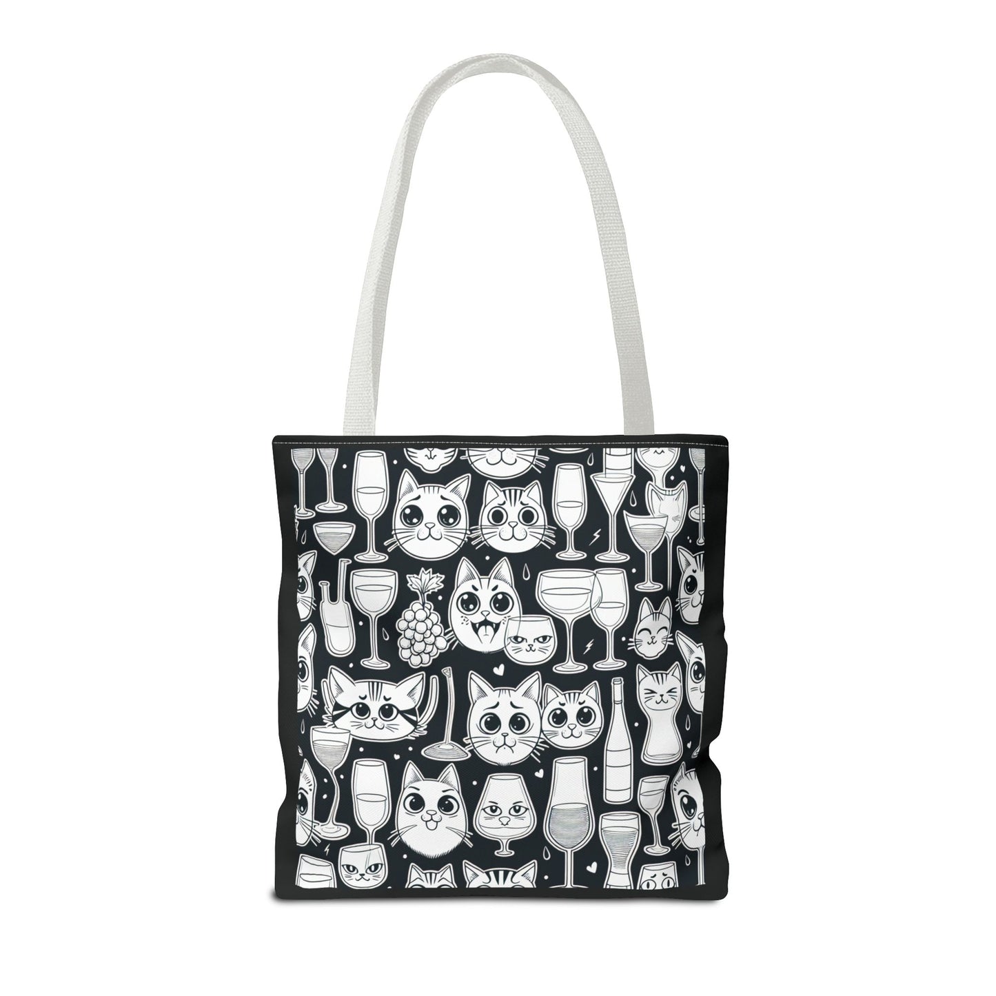 Cat Wine Tote Bag