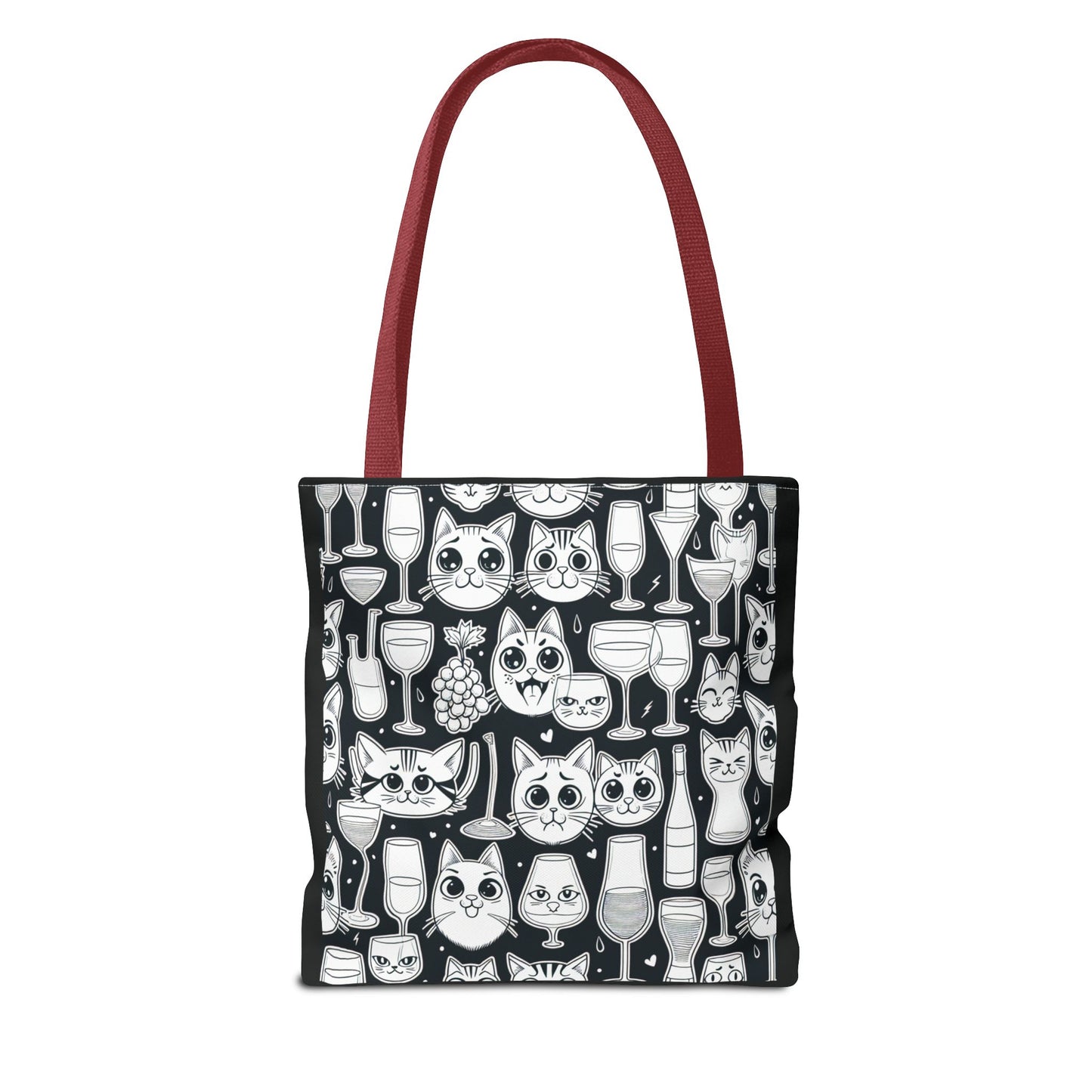 Cat Wine Tote Bag