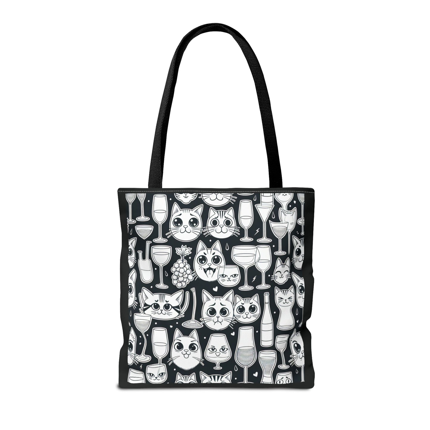 Cat Wine Tote Bag