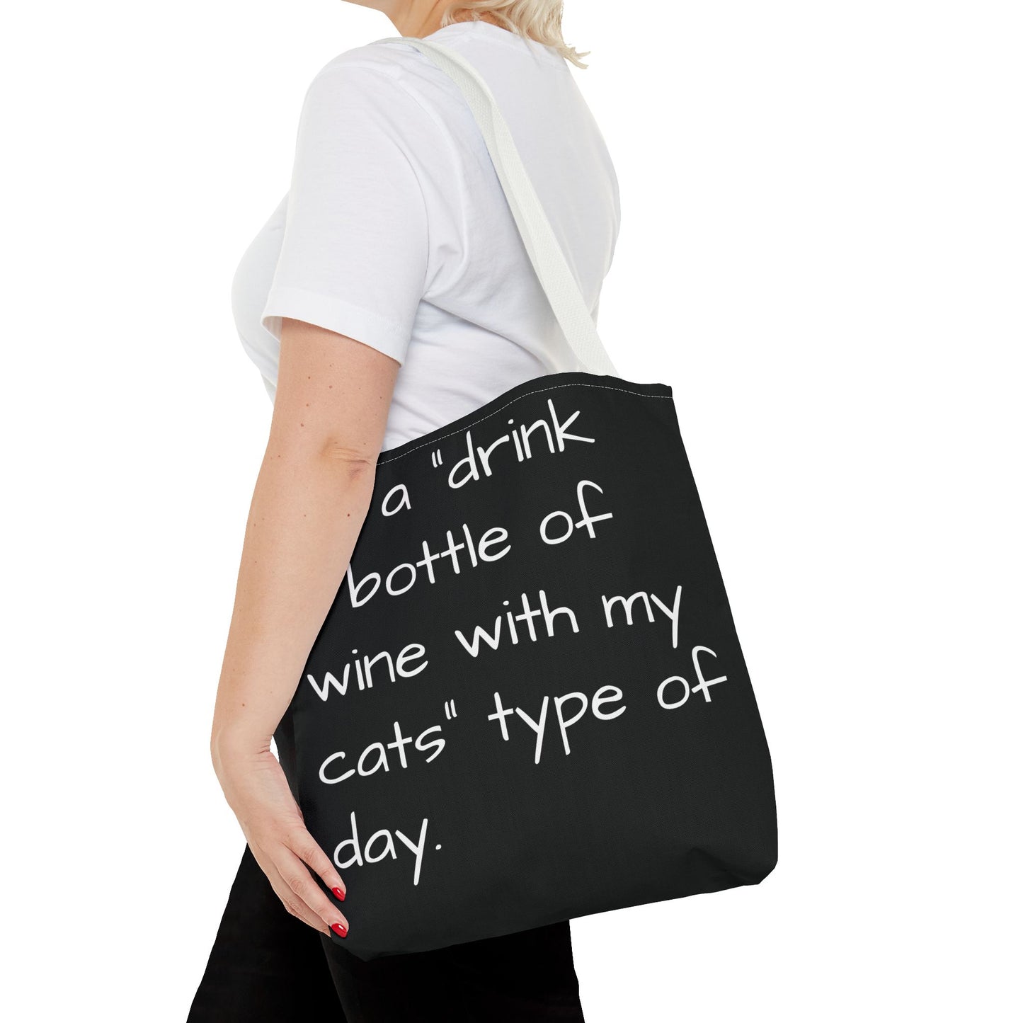 Cat Wine Tote Bag