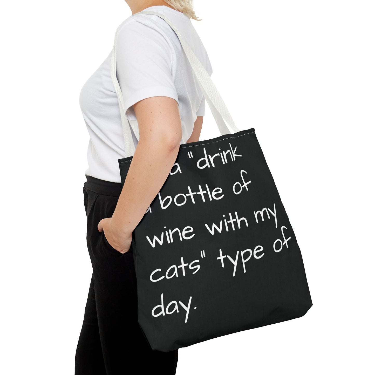 Cat Wine Tote Bag