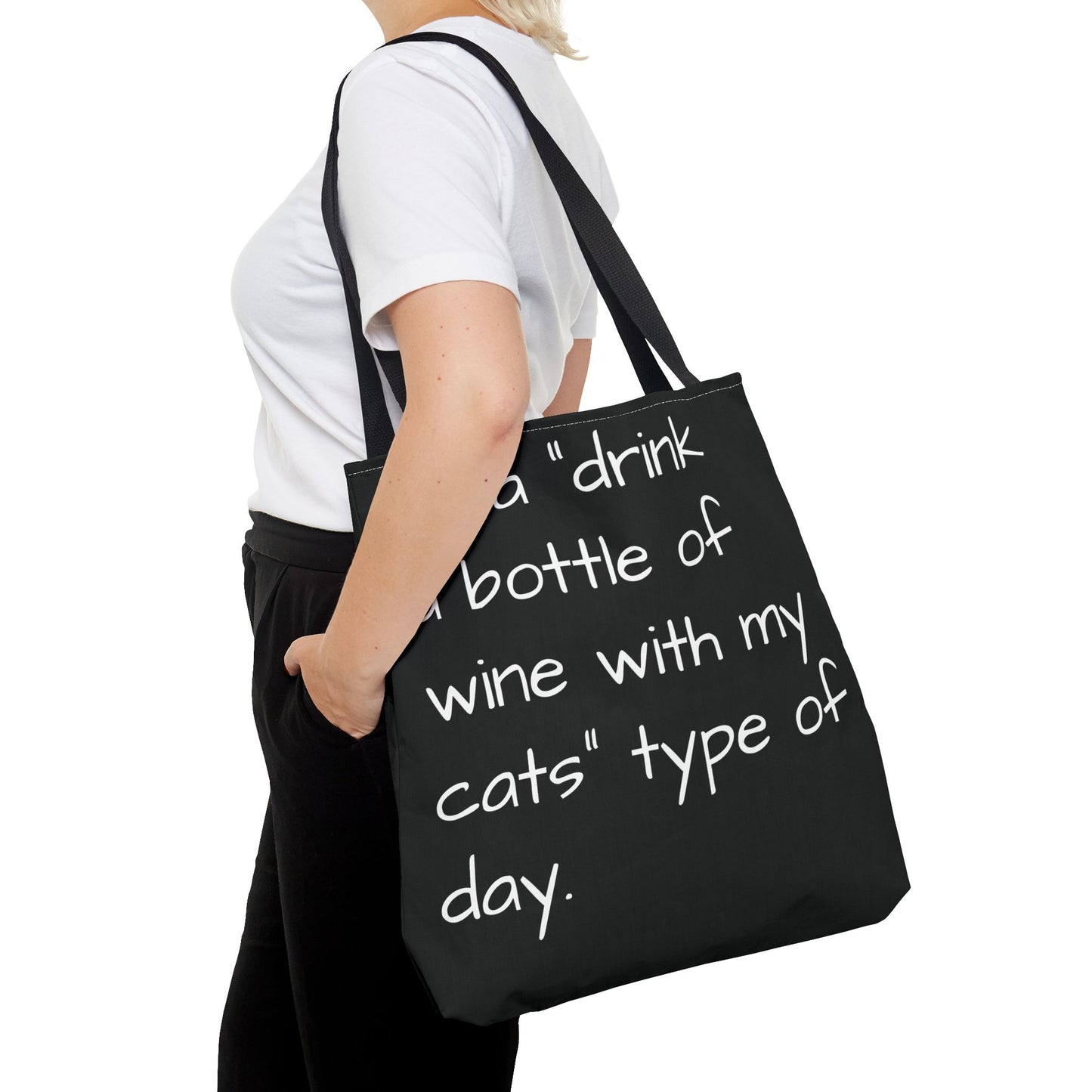 Cat Wine Tote Bag