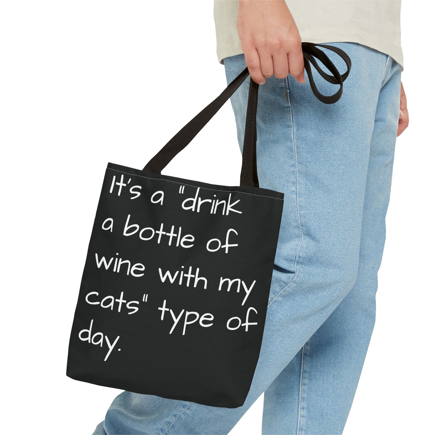 Cat Wine Tote Bag